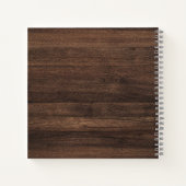 Script rustique Grange Wood Newlywes Livre d'or (Dos)