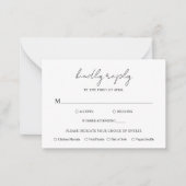 Script rustique Photo Mariage moderne Mini carte R (Devant)