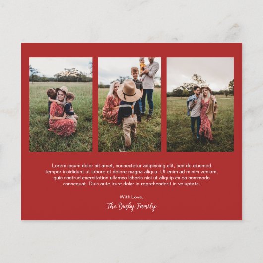 Script rustique photo moderne carte de Noël (Dos)