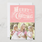 Script rustique Pink Country | Carte photo de vaca (Devant)