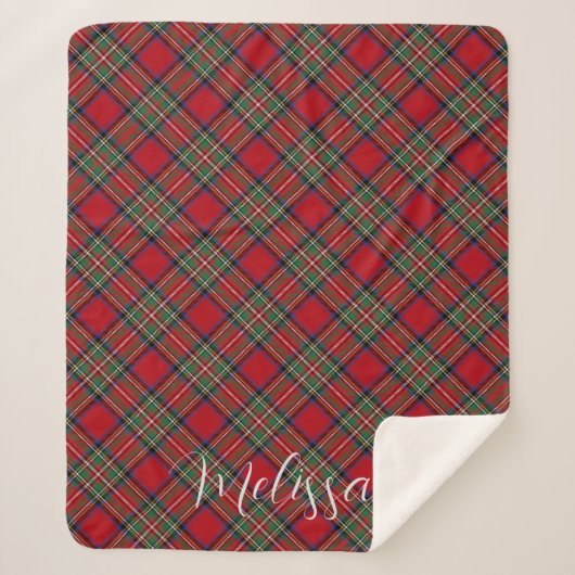 Script Rustique Plaid Personnalisé Stewart Tartan (Devant)