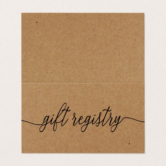 Script Rustique Simple Avec Carte De Registre Cade (Extérieur déplié)