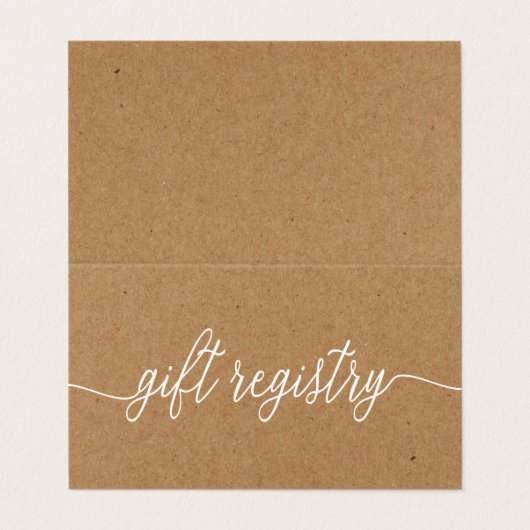 Script Rustique Simple Avec Carte De Registre Cade (Extérieur déplié)