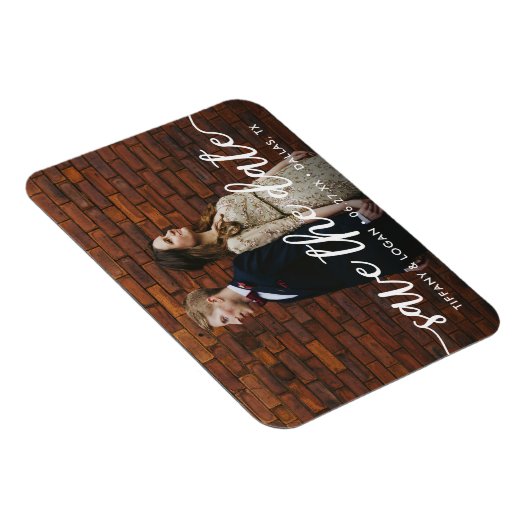 Script rustique simple Enregistrer la date Magnet  (Côté Droit)