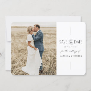 Script Save The Date Fotokaart Minimal Huwelijk