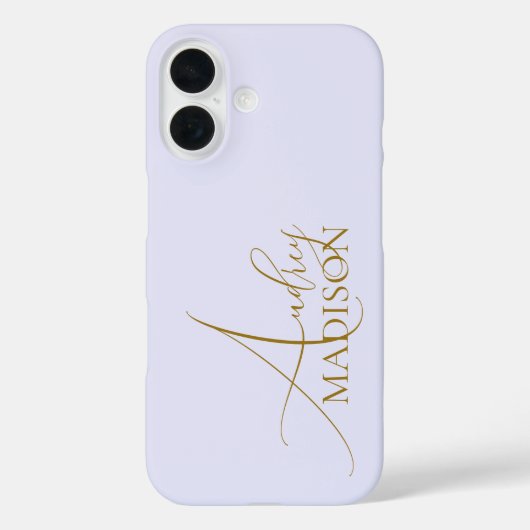 Script Serif Name Paarse Lavender Case-Mate iPhone Case (Achterkant)