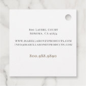  Script Signature Gold Bee Huidverzorgingsproducte Bedankjes Labels (Achterkant)