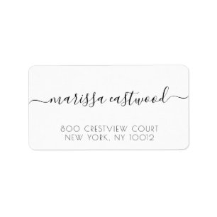 Script Signature Name Return-adres Etiket