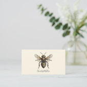 Script Signature Personalized Bee Contactkaartje (Staand voorkant)