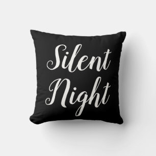 script SILENT NACHT - typografie Kussen