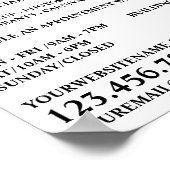 Script Silver Foil Brushstroke Makeup Artist Poster (Hoek)