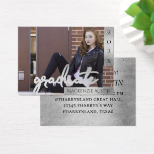 Script Silver Gradué   Faire-part photo de brosse