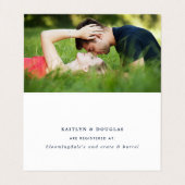 Script Simple Avec Carte De Registre Cadeau Photo (Intérieur déplié)