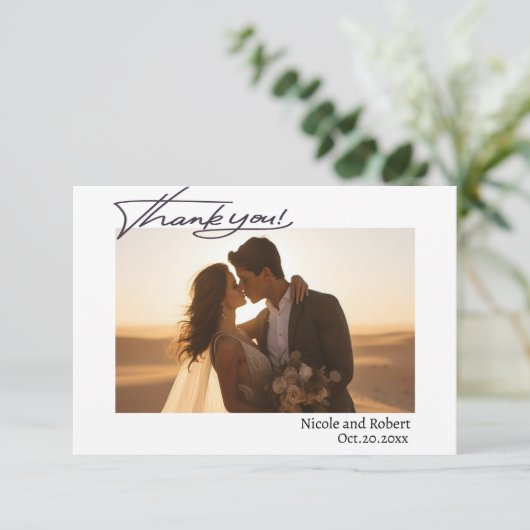 Script simple avec Carte de remerciements photo Ma (Debout devant)