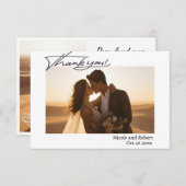 Script simple avec Carte de remerciements photo Ma (Devant / Derrière)