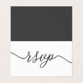 Script simple avec carte photo RSVP (Extérieur déplié)