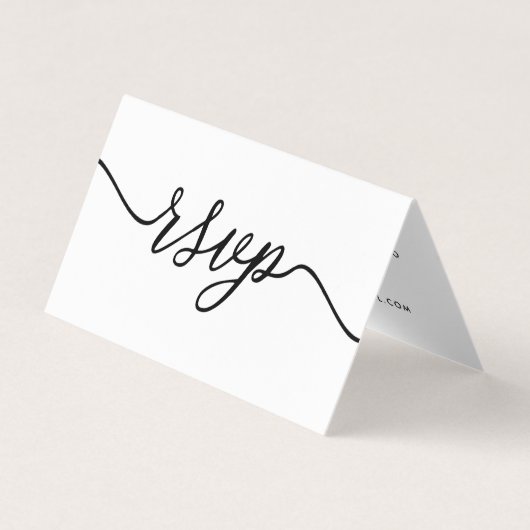 Script simple avec carte photo RSVP (Devant)