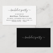 Script simple - Bachelor Party Ticket Invitation (Devant / Derrière)