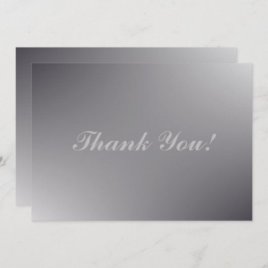 Script simple - Carte de remerciements d'argent ma (Devant / Derrière)