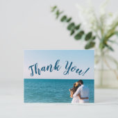 Script simple - Carte de remerciements vue océan (Debout devant)