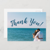 Script simple - Carte de remerciements vue océan (Devant / Derrière)