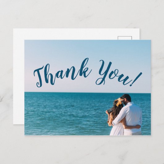 Script simple - Carte de remerciements vue océan (Devant / Derrière)