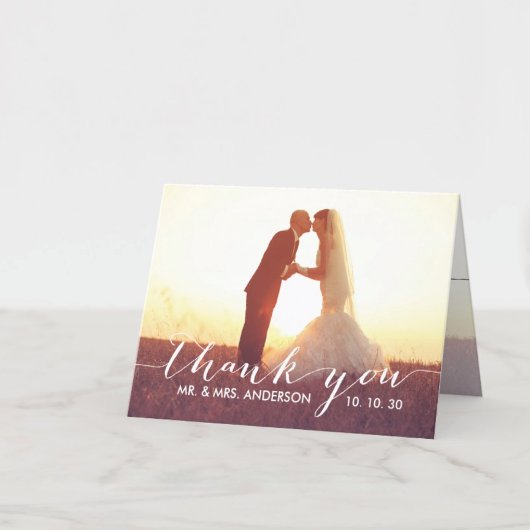 Script simple | Carte pliée Merci Mariage