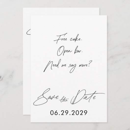 Script Simple Drôle Enregistrer Les Cartes De Date (Devant / Derrière)