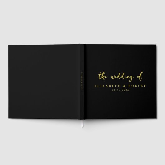Script simple élégant Black Gold Mariage (Complet)