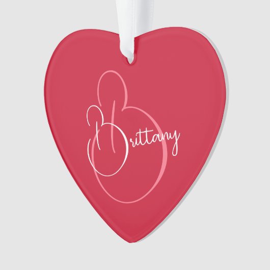 Script simple élégant personnalisé Red Valentine (devant)