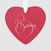 Script simple élégant personnalisé Red Valentine (devant)