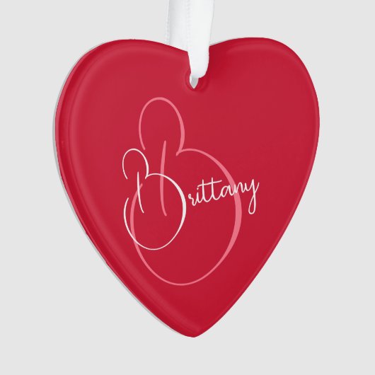 Script simple élégant personnalisé Red Valentine (devant)