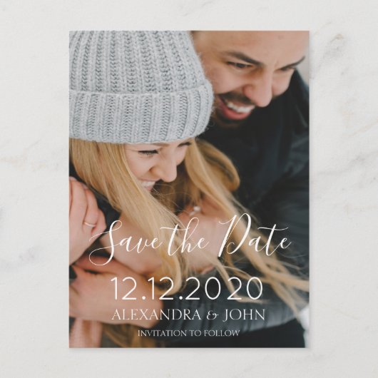 Script simple Enregistrer la date Invitation photo (Devant)