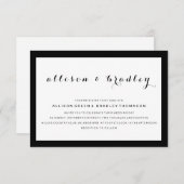 Script simple et élégant | Faire-part de mariage m (Devant / Derrière)