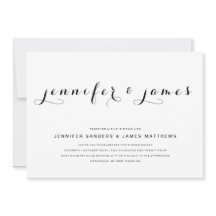 Script simple et élégant | Faire-part de mariage m