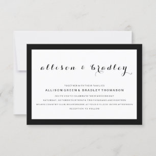 Script simple et élégant  Faire-part de mariage mo