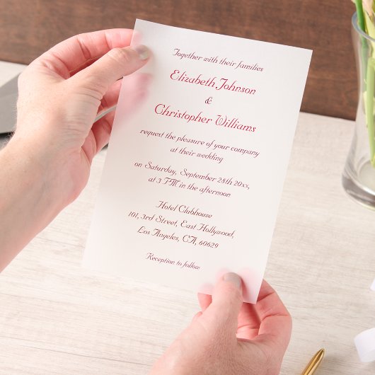 Script simple et élégant Faire-part de mariage mod