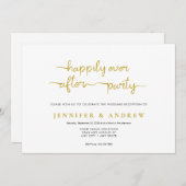 Script simple | Faire-part de mariage de réception (Devant / Derrière)