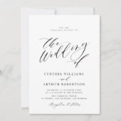script simple faire-part de mariage noir et blanc (Devant)
