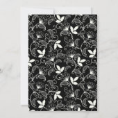 script simple faire-part de mariage noir et blanc (Dos)