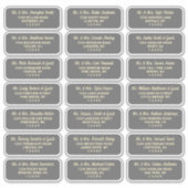 Script simple gris foncé Étiquettes de adresse inv (Devant)