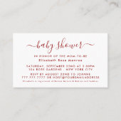 Script simple - Invitation de billet Baby shower (Devant)
