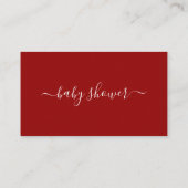 Script simple - Invitation de billet Baby shower (Dos)