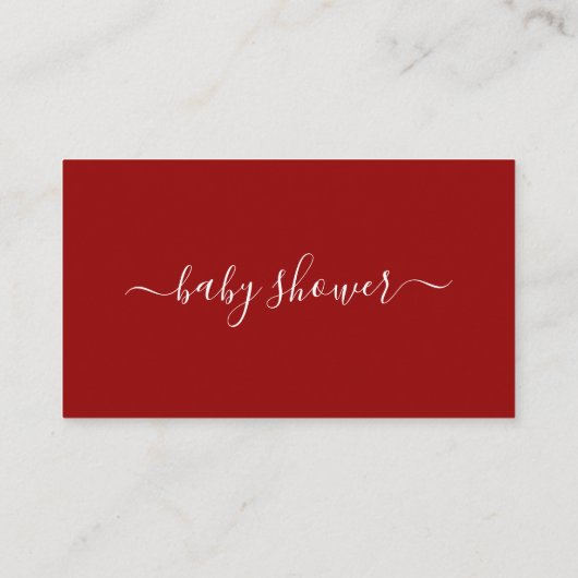 Script simple - Invitation de billet Baby shower (Dos)