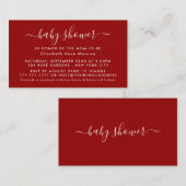 Script simple - Invitation de billet Baby shower (Devant / Derrière)