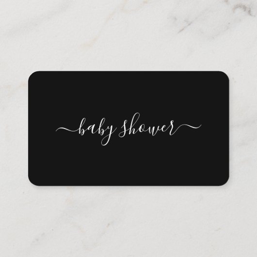 Script simple - Invitation de billet Baby shower (Dos)