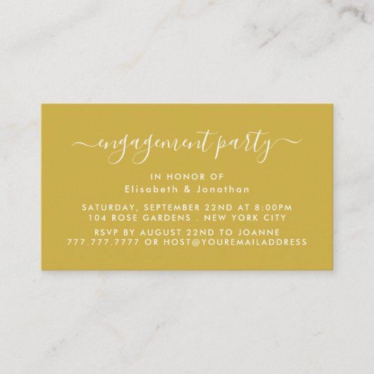 Script simple - Invitation de billets de la partie (Devant)