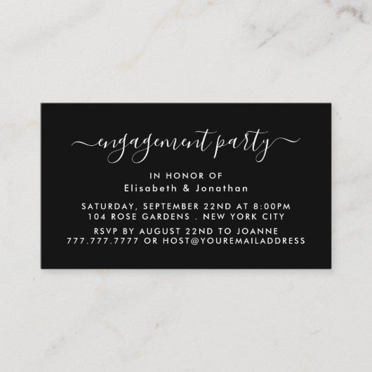 Script simple - Invitation de billets de la partie (Devant)