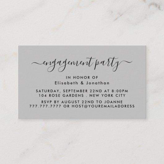 Script simple - Invitation de billets de la partie (Devant)