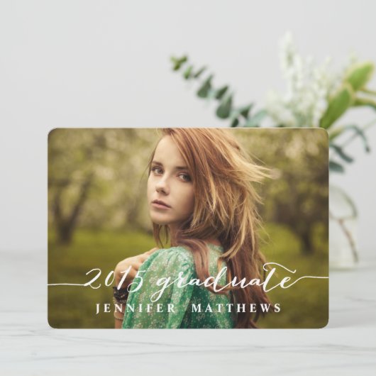 Script simple | Invitation de la fête de graduatio (Debout devant)